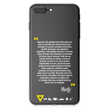 Picasee silikónový prehľadný obal pre Apple iPhone 8 Plus - Kazma - BUĎTE TROCHU YESMANI