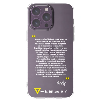 Picasee silikónový prehľadný obal pre Apple iPhone 14 Pro Max - Kazma - BUĎTE TROCHU YESMANI