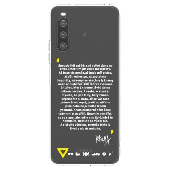 Picasee silikónový prehľadný obal pre Sony Xperia 10 IV 5G - Kazma - BUĎTE TROCHU YESMANI