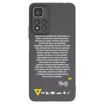 Picasee silikónový čierny obal pre Xiaomi Redmi Note 11 Pro+ 5G - Kazma - BUĎTE TROCHU YESMANI