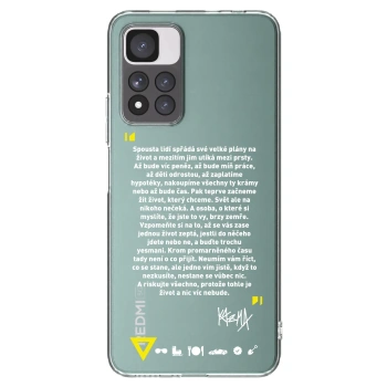 Picasee silikónový prehľadný obal pre Xiaomi Redmi Note 11 Pro+ 5G - Kazma - BUĎTE TROCHU YESMANI