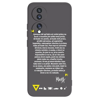 Picasee silikónový čierny obal pre Honor 70 - Kazma - BUĎTE TROCHU YESMANI