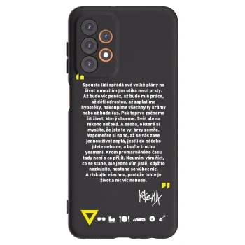 Picasee silikónový čierny obal pre Samsung Galaxy A23 A235F 4G - Kazma - BUĎTE TROCHU YESMANI