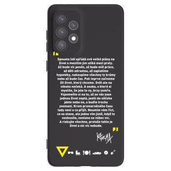 Picasee silikónový čierny obal pre Samsung Galaxy A73 5G - Kazma - BUĎTE TROCHU YESMANI