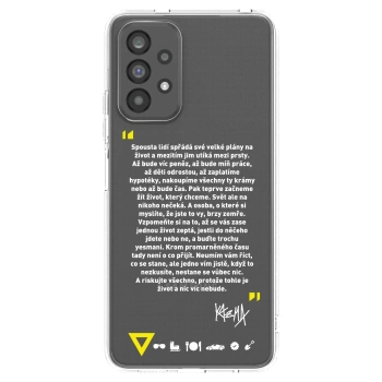 Picasee silikónový prehľadný obal pre Samsung Galaxy A73 5G - Kazma - BUĎTE TROCHU YESMANI