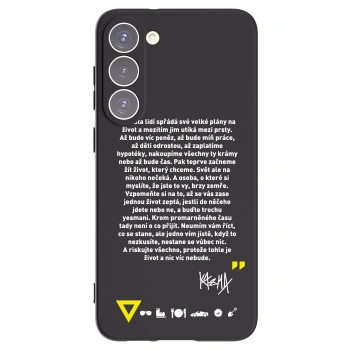 Picasee silikónový čierny obal pre Samsung Galaxy S23+ 5G - Kazma - BUĎTE TROCHU YESMANI