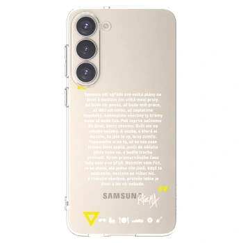 Picasee silikónový prehľadný obal pre Samsung Galaxy S23+ 5G - Kazma - BUĎTE TROCHU YESMANI