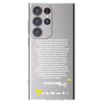 Picasee silikónový prehľadný obal pre Samsung Galaxy S23 Ultra 5G - Kazma - BUĎTE TROCHU YESMANI