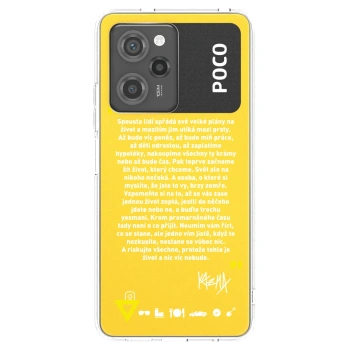 Picasee silikónový čierny obal pre Xiaomi Poco X5 Pro - Kazma - BUĎTE TROCHU YESMANI