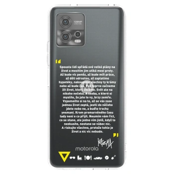 Picasee silikónový prehľadný obal pre Motorola Moto G72 - Kazma - BUĎTE TROCHU YESMANI