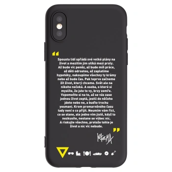 Picasee silikónový čierny obal pre Apple iPhone X/XS - Kazma - BUĎTE TROCHU YESMANI
