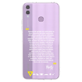 Picasee silikónový prehľadný obal pre Honor 8X - Kazma - BUĎTE TROCHU YESMANI