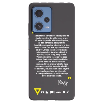 Picasee silikónový čierny obal pre Xiaomi Redmi Note 12 Pro 5G - Kazma - BUĎTE TROCHU YESMANI