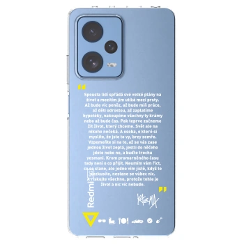 Picasee silikónový prehľadný obal pre Xiaomi Redmi Note 12 Pro 5G - Kazma - BUĎTE TROCHU YESMANI