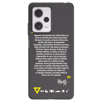 Picasee silikónový čierny obal pre Xiaomi Redmi Note 12 Pro+ 5G - Kazma - BUĎTE TROCHU YESMANI