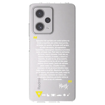 Picasee silikónový prehľadný obal pre Xiaomi Redmi Note 12 Pro+ 5G - Kazma - BUĎTE TROCHU YESMANI