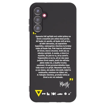 Picasee silikónový čierny obal pre Samsung Galaxy A14 4G A145R - Kazma - BUĎTE TROCHU YESMANI