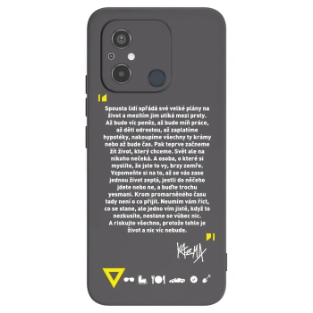 Picasee silikónový čierny obal pre Xiaomi Redmi 12C - Kazma - BUĎTE TROCHU YESMANI
