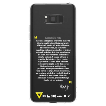 Picasee silikónový prehľadný obal pre Samsung Galaxy S8 G950F - Kazma - BUĎTE TROCHU YESMANI