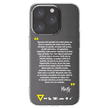 Picasee silikónový prehľadný obal pre Apple iPhone 15 Pro - Kazma - BUĎTE TROCHU YESMANI