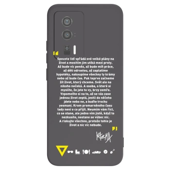 Picasee silikónový čierny obal pre Xiaomi Poco F5 Pro 5G - Kazma - BUĎTE TROCHU YESMANI