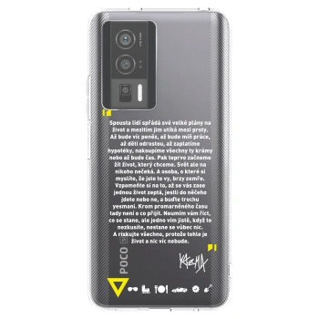 Picasee silikónový prehľadný obal pre Xiaomi Poco F5 Pro 5G - Kazma - BUĎTE TROCHU YESMANI