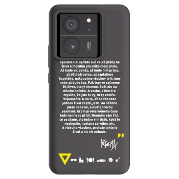 Picasee silikónový čierny obal pre Xiaomi 13T Pro - Kazma - BUĎTE TROCHU YESMANI