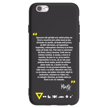 Picasee silikónový čierny obal pre Apple iPhone 6/6S - Kazma - BUĎTE TROCHU YESMANI
