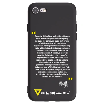 Picasee silikónový čierny obal pre Apple iPhone 7 - Kazma - BUĎTE TROCHU YESMANI