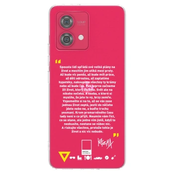 Picasee silikónový prehľadný obal pre Motorola Moto G84 5G - Kazma - BUĎTE TROCHU YESMANI