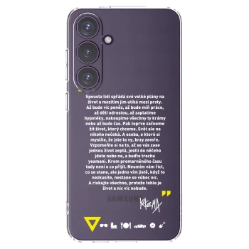 Picasee silikónový prehľadný obal pre Samsung Galaxy S24+ S926B 5G - Kazma - BUĎTE TROCHU YESMANI