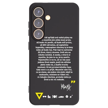 Picasee silikónový čierny obal pre Samsung Galaxy S24 S921B 5G - Kazma - BUĎTE TROCHU YESMANI