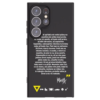 Picasee silikónový čierny obal pre Samsung Galaxy S24 Ultra S928B 5G - Kazma - BUĎTE TROCHU YESMANI