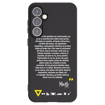 Picasee silikónový čierny obal pre Samsung Galaxy S23 FE S711B - Kazma - BUĎTE TROCHU YESMANI