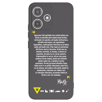 Picasee silikónový čierny obal pre Xiaomi Redmi 12 5G - Kazma - BUĎTE TROCHU YESMANI