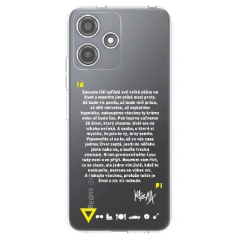 Picasee silikónový prehľadný obal pre Xiaomi Redmi 12 5G - Kazma - BUĎTE TROCHU YESMANI
