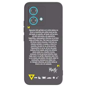 Picasee silikónový čierny obal pre Motorola Edge 40 Neo - Kazma - BUĎTE TROCHU YESMANI