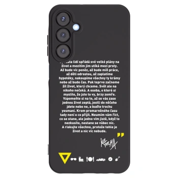 Picasee silikónový čierny obal pre Samsung Galaxy A25 A256B 5G - Kazma - BUĎTE TROCHU YESMANI