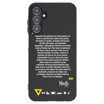 Picasee silikónový čierny obal pre Samsung Galaxy A15 A155F 4G - Kazma - BUĎTE TROCHU YESMANI