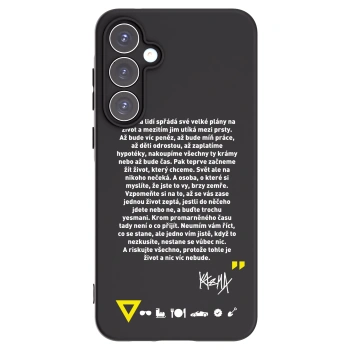 Picasee silikónový čierny obal pre Samsung Galaxy A55 5G A556B - Kazma - BUĎTE TROCHU YESMANI