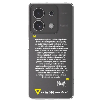Picasee silikónový prehľadný obal pre Xiaomi Redmi Note 13 4G - Kazma - BUĎTE TROCHU YESMANI
