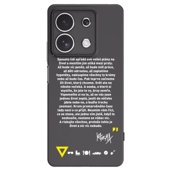 Picasee silikónový čierny obal pre Xiaomi Redmi Note 13 4G - Kazma - BUĎTE TROCHU YESMANI
