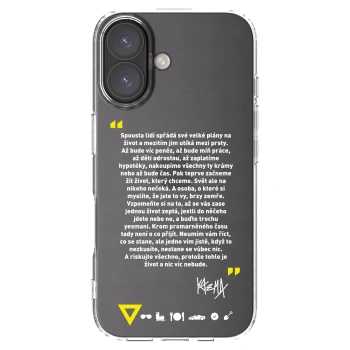 Picasee silikónový prehľadný obal pre Apple iPhone 16 - Kazma - BUĎTE TROCHU YESMANI