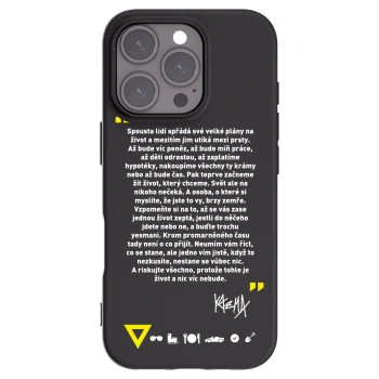 Picasee silikónový čierny obal pre Apple iPhone 16 Pro - Kazma - BUĎTE TROCHU YESMANI