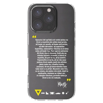 Picasee silikónový prehľadný obal pre Apple iPhone 16 Pro - Kazma - BUĎTE TROCHU YESMANI
