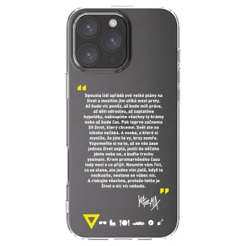 Picasee silikónový prehľadný obal pre Apple iPhone 16 Pro Max - Kazma - BUĎTE TROCHU YESMANI