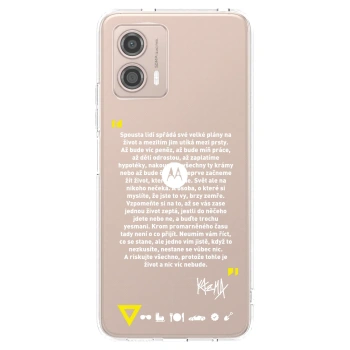 Picasee silikónový prehľadný obal pre Motorola Moto G53 5G - Kazma - BUĎTE TROCHU YESMANI