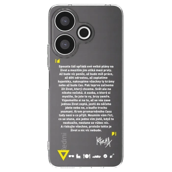Picasee silikónový prehľadný obal pre Xiaomi Redmi 13 4G - Kazma - BUĎTE TROCHU YESMANI