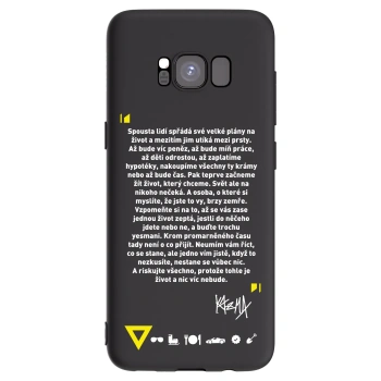 Picasee silikónový čierny obal pre Samsung Galaxy S8 G950F - Kazma - BUĎTE TROCHU YESMANI
