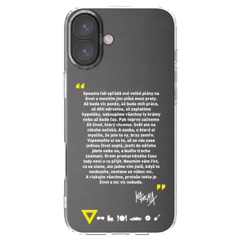 Picasee silikónový prehľadný obal pre Apple iPhone 16 Plus - Kazma - BUĎTE TROCHU YESMANI
